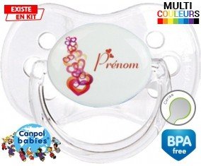 Coeurs + prénom: Sucette Cerise-su7.fr