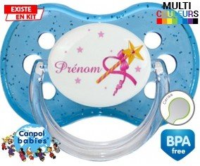 Fée baguette + prénom : Sucette Cerise personnalisée
