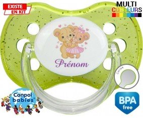 Ourson câlin + prénom: Sucette Cerise-su7.fr