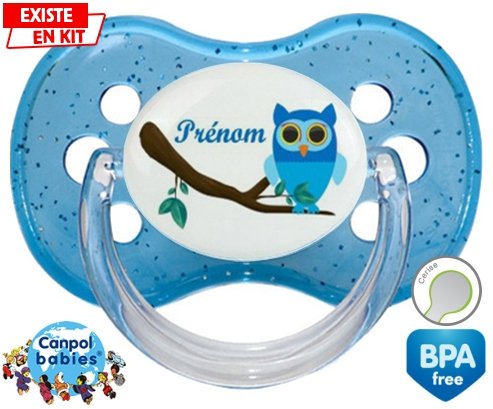 Hibou style1 + prénom: Sucette Cerise-su7.fr