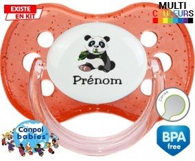 Panda style2 + prénom: Sucette Cerise-su7.fr