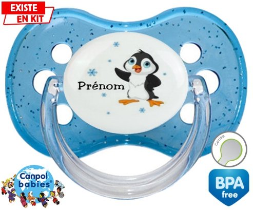 Pingouin + prénom: Sucette Cerise-su7.fr