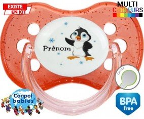 Pingouin + prénom: Sucette Cerise-su7.fr