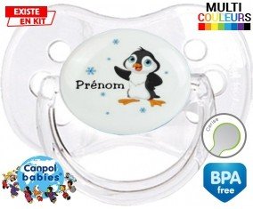 Pingouin + prénom: Sucette Cerise-su7.fr
