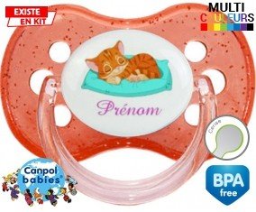 Chat dodo + prénom: Sucette Cerise-su7.fr