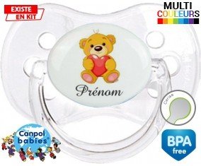 Ourson (garçon) + prénom: Sucette Cerise-su7.fr