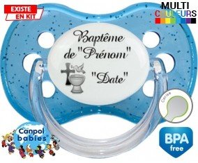 Baptême + prénom : Sucette Cerise personnalisée