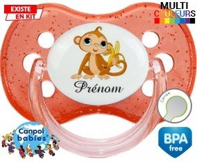 Singe banane + prénom: Sucette Cerise-su7.fr
