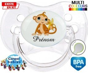 Singe banane + prénom: Sucette Cerise-su7.fr