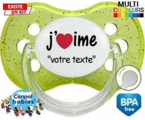 J'aime style2 + prénom: Sucette Cerise-su7.fr