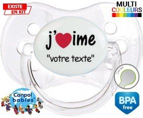 J'aime style2 + prénom: Sucette Cerise-su7.fr