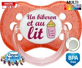 Un biberon et au lit modèle fille: Sucette Cerise-su7.fr