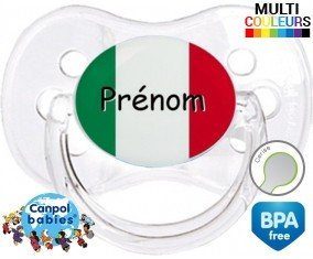 Drapeau italie + prénom: Sucette Cerise-su7.fr