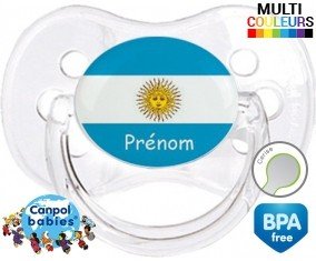 Drapeau argentine + prénom: Sucette Cerise-su7.fr