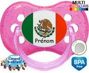 Drapeau mexique + prénom: Sucette Cerise-su7.fr