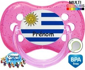 Drapeau uruguay + prénom: Sucette Cerise-su7.fr