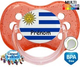 Drapeau uruguay + prénom: Sucette Cerise-su7.fr