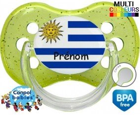 Drapeau uruguay + prénom: Sucette Cerise-su7.fr