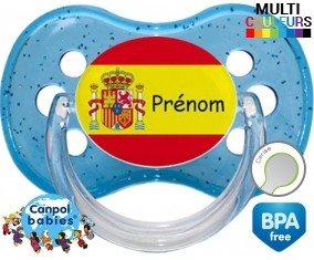 Drapeau espagne + prénom: Sucette Cerise-su7.fr