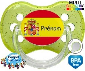 Drapeau espagne + prénom: Sucette Cerise-su7.fr