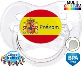Drapeau espagne + prénom: Sucette Cerise-su7.fr