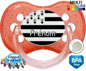 Drapeau bretagne + prénom: Sucette Cerise-su7.fr