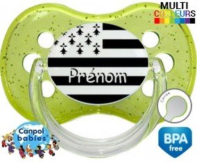 Drapeau bretagne + prénom: Sucette Cerise-su7.fr