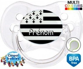 Drapeau bretagne + prénom: Sucette Cerise-su7.fr