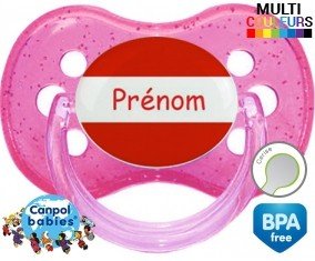 Drapeau autriche + prénom: Sucette Cerise-su7.fr