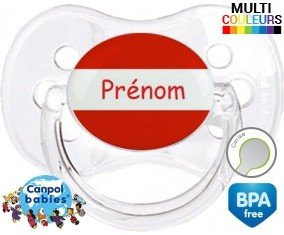 Drapeau autriche + prénom: Sucette Cerise-su7.fr
