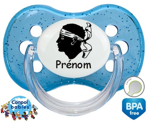 Drapeau corse + prénom: Sucette Cerise-su7.fr