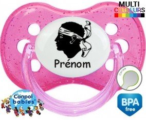 Drapeau corse + prénom: Sucette Cerise-su7.fr