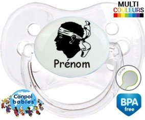 Drapeau corse + prénom: Sucette Cerise-su7.fr