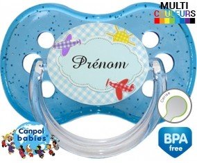 Tetine Nuage + prénom embout Cerise personnalisée