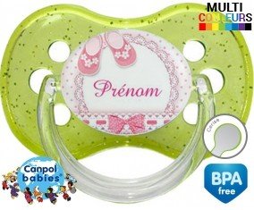 Chausson (fille) + prénom: Sucette Cerise-su7.fr
