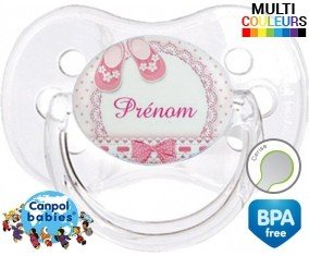 Chausson (fille) + prénom: Sucette Cerise-su7.fr