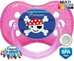 Pirate style1 + prénom: Sucette Cerise-su7.fr