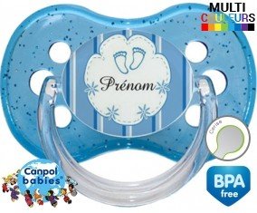 Pied de bebe + prénom : Sucette Cerise personnalisée
