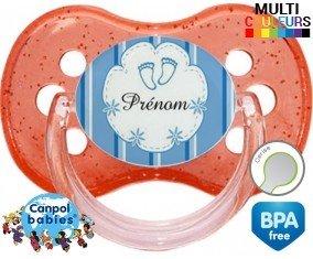 Pied de bebe + prénom: Sucette Cerise-su7.fr