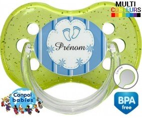 Pied de bebe + prénom: Sucette Cerise-su7.fr