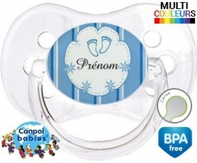 Pied de bebe + prénom: Sucette Cerise-su7.fr