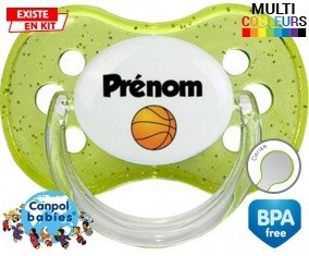 Ballon basket + prénom: Sucette Cerise-su7.fr