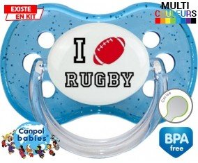 I love rugby style1 : Sucette Cerise personnalisée