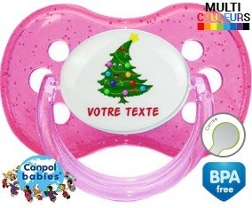 Sapin noël + prénom: Sucette Cerise-su7.fr