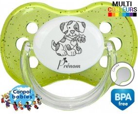 Chien fleur + prénom: Sucette Cerise-su7.fr