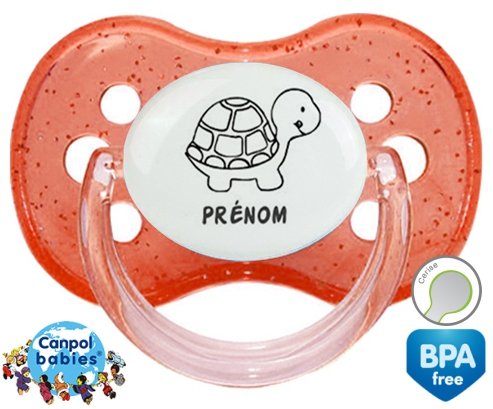 Tortue + prénom: Sucette Cerise-su7.fr