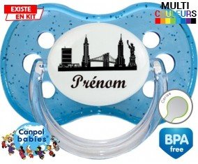 New york + prénom : Tétine Cerise personnalisée