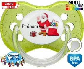 Père noël et cadeau + prénom: Sucette Cerise-su7.fr