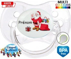 Père noël et cadeau + prénom: Sucette Cerise-su7.fr