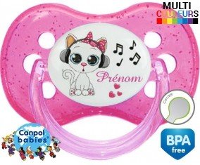 Musique et chat + prénom: Sucette Cerise-su7.fr